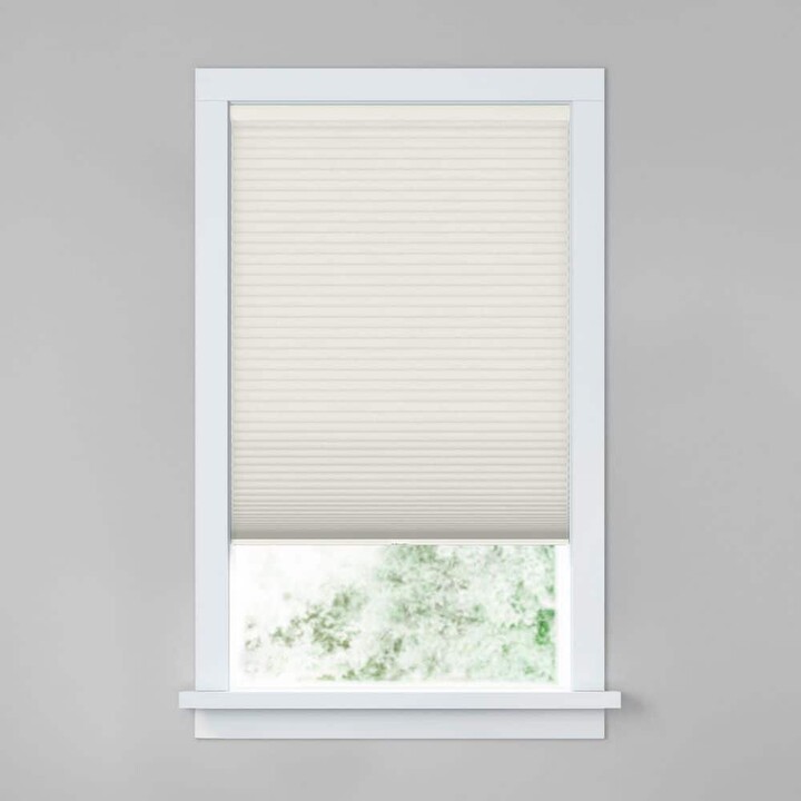 LEVOLOR Classic Value Powder Cordless Light Filtering Polyester 3/4 in. Cellular Shades - 49.25 in. W x 60 in. L, Custom