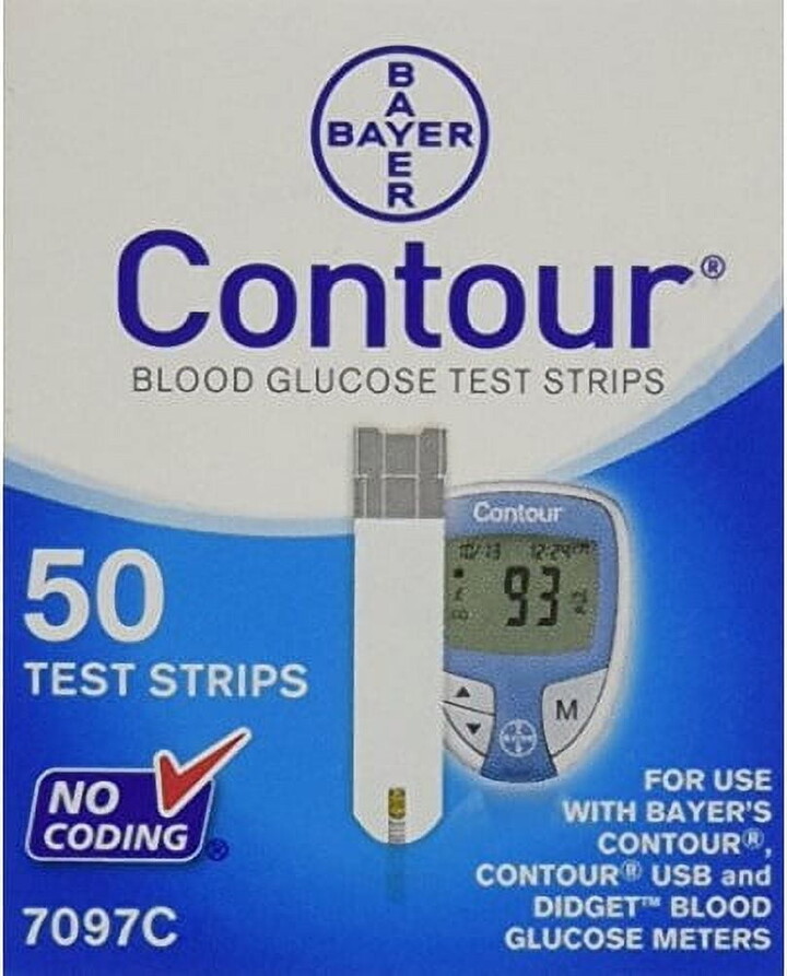 Contour Next Bayer Contour Blood Glucose Test Strips, 50 Ct