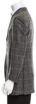 Thumbnail for your product : Loro Piana Plaid Wool-Blend Blazer grey Plaid Wool-Blend Blazer