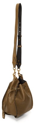 Isabel Marant Radja Studded Leather Cross-body Bag - Khaki