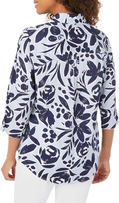 Foxcroft Paulie Flirt Floral Print Button-Up Shirt