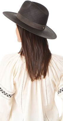 Janessa Leone Joanna Short Brimmed Panama Hat