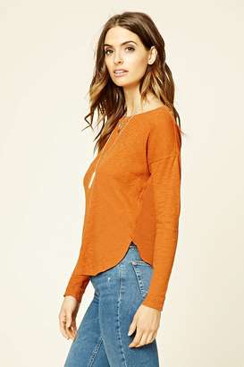 Forever 21 FOREVER 21+ Contemporary Ribbed Knit Top