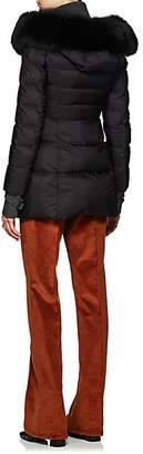 Prada Women's Fox-Fur-Trimmed Puffer Coat - Black