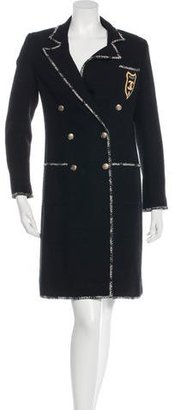 Chanel CC Embellished Wool Coat