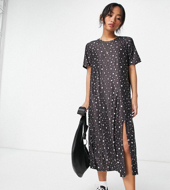 petite midi t shirt dress