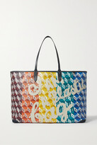 Thumbnail for your product : Anya Hindmarch + Net Sustain I Am A Plastic Bag Xl Leather-trimmed Recycled Coated-canvas Tote - Yellow