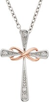 Thumbnail for your product : Unbranded Diamond Accent Sterling Silver Two Tone Infinity Cross Pendant Necklace