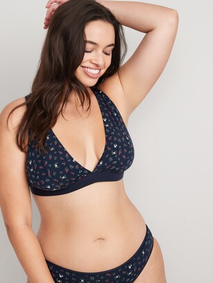 Old Navy Supima® Cotton-Blend Plunge Bralette Top for Women