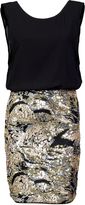 Thumbnail for your product : House of Fraser Jolie Moi 2 Tone Patterned Sequin Dress