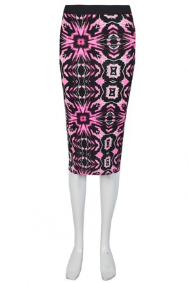 Select Fashion Fashion Womens Pink Fuchsia Tie Dye Midi Skirt - size 10