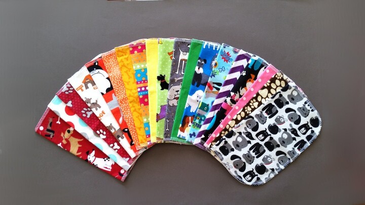 Etsy Love Dogs Kids Cloth Napkins -Soft Flannel Reusable Lunch Box Birthday Party Zero Waste -Eco Friendly Back To School -Childrens Napkin