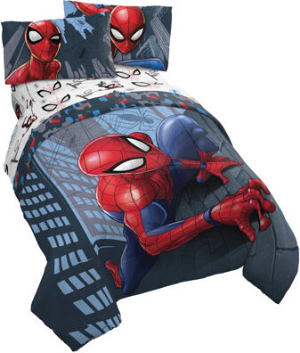 Marvel Spiderman Crawl 4 Piece Twin Bed Set