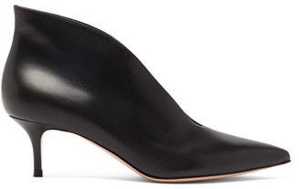 Gianvito Rossi Vania 55 Leather Ankle Boots - Womens - Black Gianvito Rossi Vania 55 Leather Ankle Boots - Womens - Black
