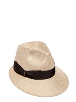 Thumbnail for your product : Borsalino Straw Hat With Grosgrain Hatband