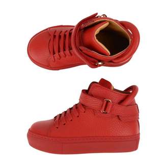 Buscemi BuscemiRed Leather 100MM High Top Trainers