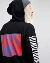 Thumbnail for your product : Obey Oversized Zip Hoodie With Back And Sleeve Print