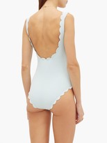 Thumbnail for your product : Marysia Swim Palm Springs Scallop-edged Swimsuit - Light Blue