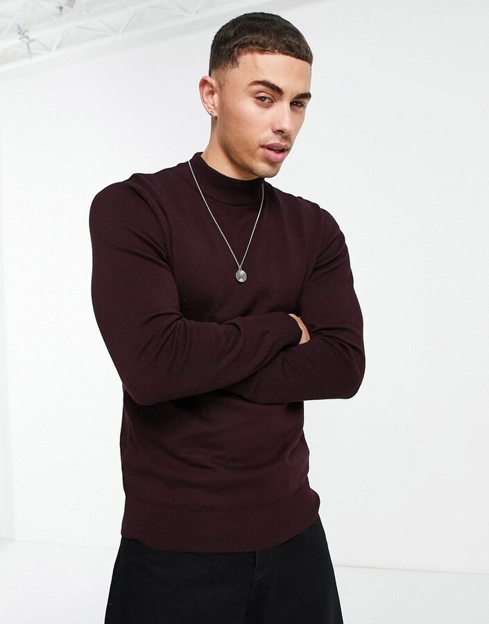 turtleneck maroon