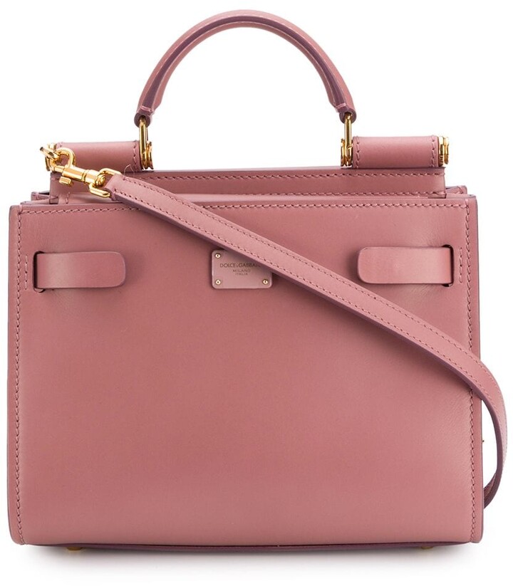 Dolce & Gabbana Sicily Small Leather Handbag In Pink