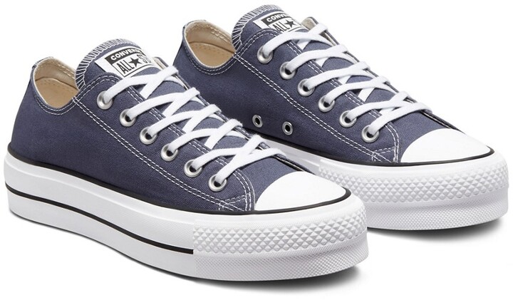 Converse Chuck Taylor All Star Ox Lift canvas platform sneakers in slate  lilac - ShopStyle