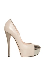 Thumbnail for your product : Casadei 140mm Calfskin Metallic Toe Pumps