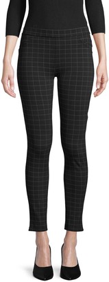 checkered stretch pants