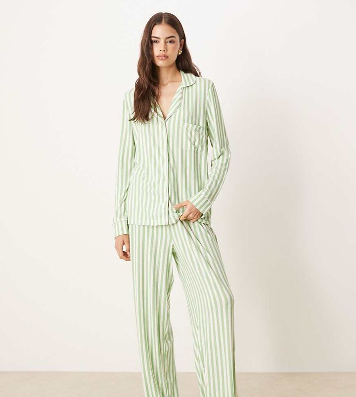 ASOS Tall ASOS DESIGN Tall long sleeve super soft pajama set in