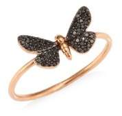 Astley Clarke Cinnabar Moth Black Diamond Ring