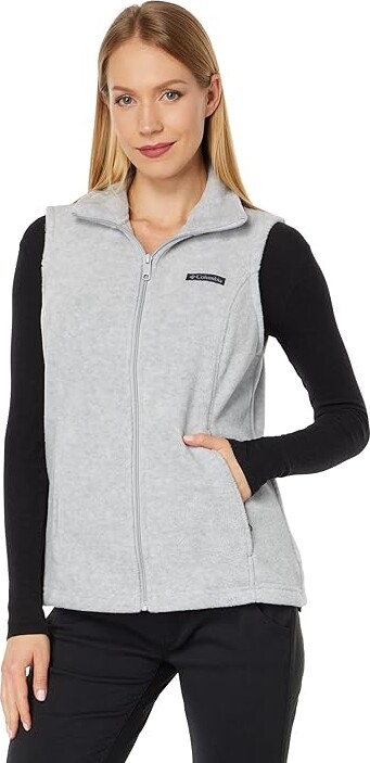 Columbia Benton Springstm Vest Women's Vest Cirrus Grey Heather/Grill : LG, Fleece/Polyester