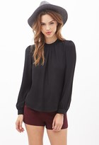 Thumbnail for your product : Forever 21 High-Neck Chiffon Top