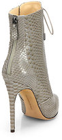 Thumbnail for your product : Alexandre Birman Python Lace-Up Booties