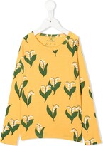 Thumbnail for your product : Mini Rodini long-sleeved floral-print T-shirt