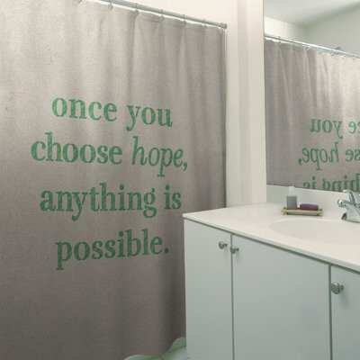 East Urban Home Handwritten Choose Hope Quote Single Shower Curtain
