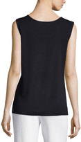 Thumbnail for your product : Ming Wang 26"L Scoop-Neck Knit Tank, Navy