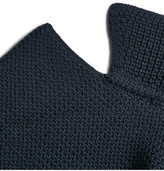 Thumbnail for your product : Tomas Maier Blue Double-Breasted Knitted Wool Blazer