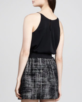 Thumbnail for your product : Milly Pleated Stretch Charmeuse Tank