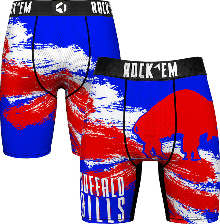 Men's Rock Em Socks Buffalo Bills Gridiron Classic Paint Boxer Briefs