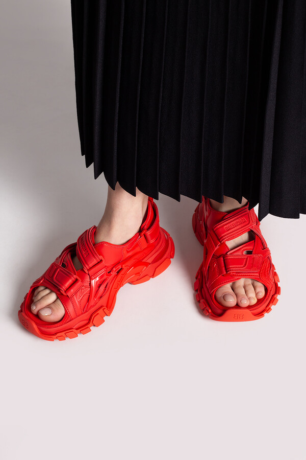 Balenciaga 'Track' Sandals Women's Red - ShopStyle