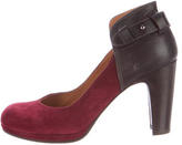 Thumbnail for your product : Chie Mihara Round-Toe Suede Pumps