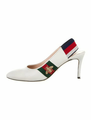 gucci heels white