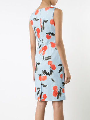 Carolina Herrera cherry print sleeveless dress