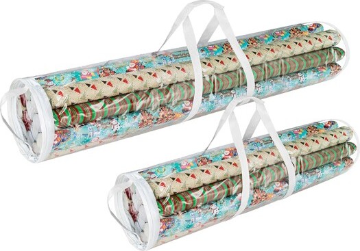 Jam Paper Silver & Gold Gift Wrapping Paper Roll Combo Pack - 2