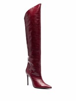 Thumbnail for your product : Giuliano Galiano Elise crocodile-embossed pointed boots