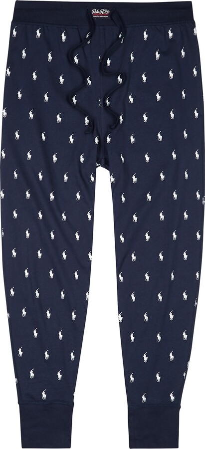 Polo Ralph Lauren Navy Logo-print Cotton Pyjama Trousers - ShopStyle Bottoms