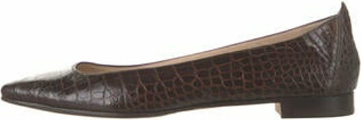 crocodile flat shoes