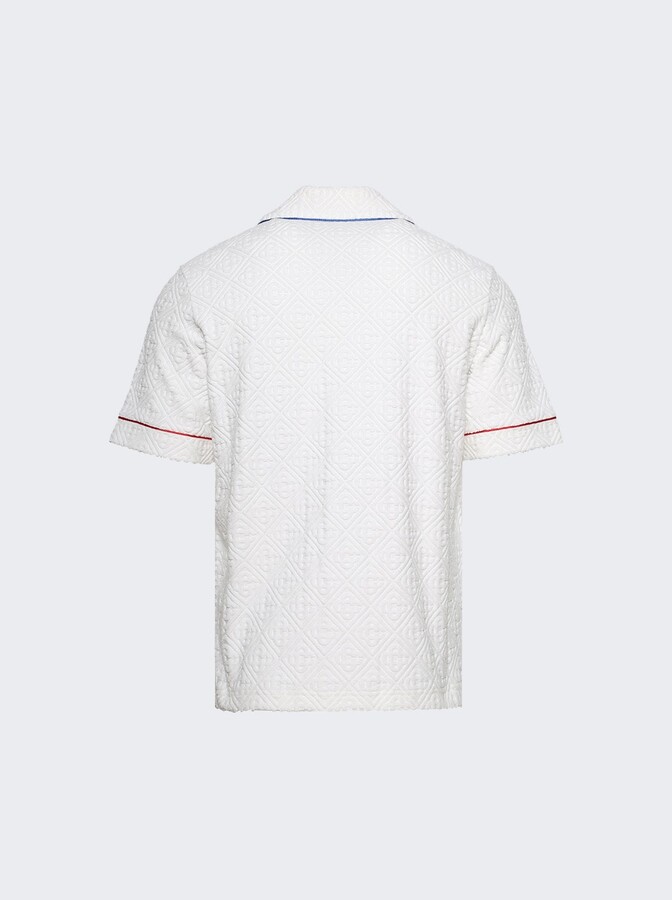 Casablanca Towelling Monogram Shirt Bright White