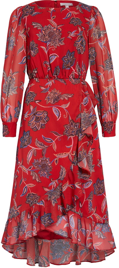 chelsea28 ruffle wrap dress