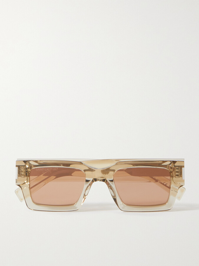 Saint Laurent Eyewear Square-frame Acetate Sunglasses Brown