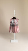 Thumbnail for your product : Burberry Flutter Sleeve Check Dress